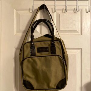 New never used tote Escalade two handles and over shoulder strap 14x14 kaki